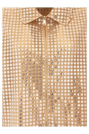 Giacca boxy in misto seta e pailettes beige FABIANA FILIPPI | GCD266F208L791VR1